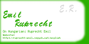 emil ruprecht business card